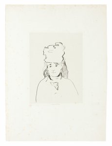 Berthe Morisot v siluetě od Édouard Manet