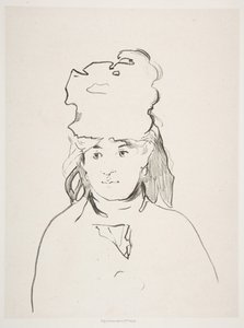 Berthe Morisot v siluetě, 1872-74, vydáno 1884. od Édouard Manet