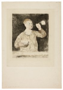Chlapec vyfukování mýdlových bublin od Édouard Manet