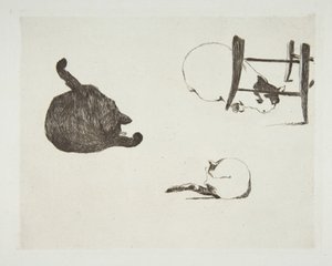 Kočky, 1868-69. od Édouard Manet