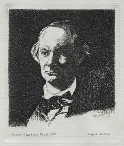 Charles Baudelaire, 1869. od Édouard Manet