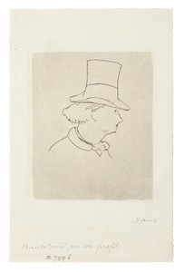 Charles Baudelaire, V profilu II od Édouard Manet