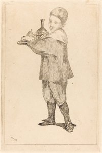 Dítě drží podnos od Édouard Manet