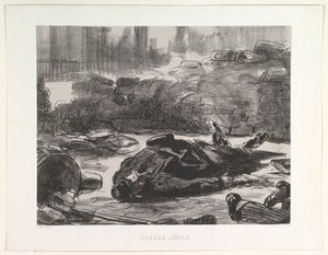 Občanská válka Občanská válka, 1871-73, publikováno 1874. od Édouard Manet
