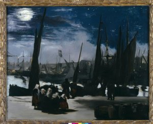 Měsíční svit nad přístavem Boulogne od Édouard Manet