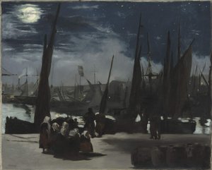 Moonlight at the Port of Boulogne Moonlight at Port of Boulogne, 1869. od Édouard Manet