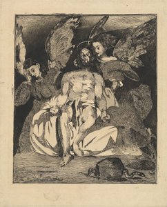 Mrtvý Kristus s anděly (Christ aux anges) od Édouard Manet