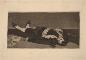 Mrtvý toreador od Édouard Manet