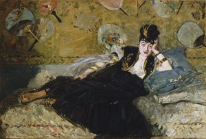 Francouzština:  La dame aux éventails Žena s vějíři od Édouard Manet