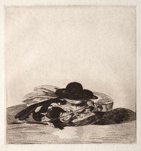 Frontispis pro edici Etchings: Klobouk a kytara od Édouard Manet