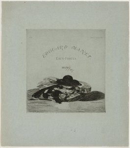 Klobouk a kytara, frontispis k vydání čtrnácti leptů od Édouard Manet
