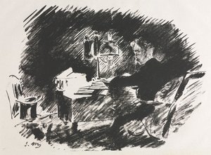 Ilustrace k filmu Havran od Edgara Allana Poea od Édouard Manet