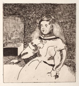 Infantka Margarita, podle Velázqueze od Édouard Manet