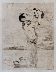 Napáječka vody (leptání a suchá jehla) od Édouard Manet