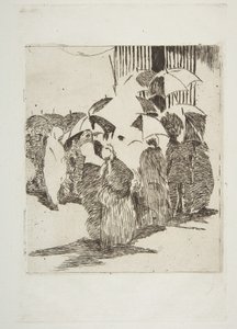 Fronta před řeznictvím, 1870-71. od Édouard Manet