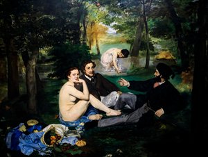 Oběd v trávě také Koupání pak Čtvercová část od Édouard Manet