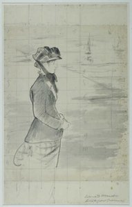 Manet - Annabel Lee stojící u moře, kolem roku 1881 od Édouard Manet