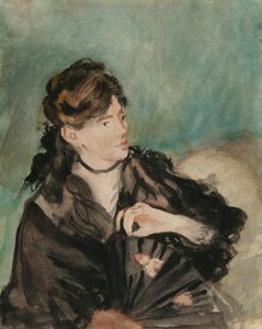 Manet - Portrét Berthe Morisot s vějířem, 1874 od Édouard Manet