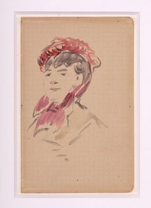 Manet - Portrét Isabelle Lemonnierové, kolem roku 1880 od Édouard Manet
