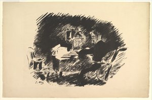 Once Upon a Midnight Drary. Ilustrace k Havranovi od Edgara Allana Poea, 1875. od Édouard Manet