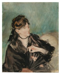 Portrét Berthe Morisot s ventilátorem od Édouard Manet
