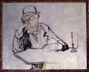 Portrét irského romanopisce Georges Moore (1852-1933) v kavárně Kresba Edouarda Maneta (1832-1883) 1879 v New Yorku. Muzeum moderního umění od Édouard Manet