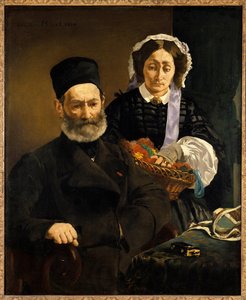 Portréty Monsieur a Madame Auguste Manetovi, rodiče umělce Malba Edouarda Maneta (1832-1883) 1860 Sun. 1,1x0,9 m Paříž, musee d
