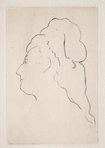 Profil Evy Gonzalesové otočený doleva, c. 1869. od Édouard Manet