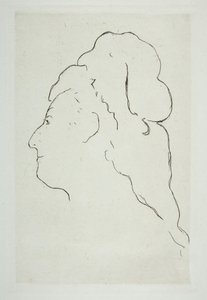 Profil Evy Gonzalesové otočený doleva, ca. 1870. od Édouard Manet
