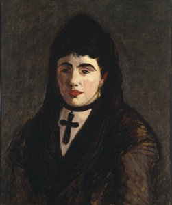 Španělská žena nosí černý kříž od Édouard Manet