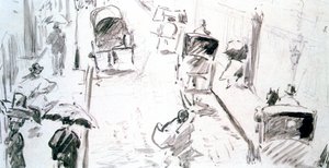 Pouliční scéna, c1850-c1883 od Édouard Manet