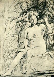 Studie sedícího aktu La Toilette, 1858-1860, 1943.