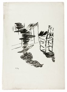 Židle ("Ten stín, který se vznáší na podlaze..."), z The Raven (Le Corbeau) od Édouard Manet