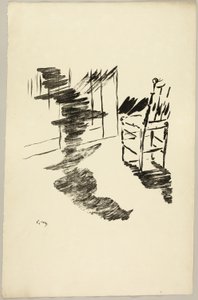 Židle ("Ten stín, který se vznáší na podlaze..."), z The Raven (Le Corbeau) od Édouard Manet