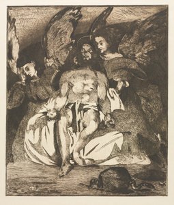 Mrtvý Kristus s anděly od Édouard Manet