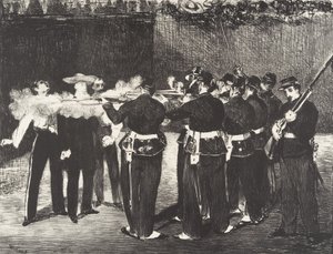 Poprava císaře Maxmiliána Poprava Maxmiliána, 1868. od Édouard Manet