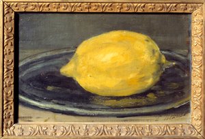 Citronový obraz od Edouarda Maneta (1832-1883). 1880. Ne. 0,14x0,22 m Paříž. Musee d