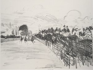 The Races Les Courses, 1865-72, publikoval 1884. od Édouard Manet