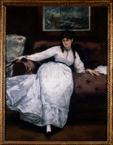 Zbytek (Portrét malířky Berthe Morisotové na gauči) Obraz Edouarda Maneta (1832-1883) 1870 Providence. Muzeum umění od Édouard Manet