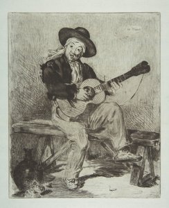 Španělský zpěvák Le Guitarrero, 1861-62. od Édouard Manet