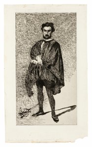 Tragický herec (Rouvière v roli Hamleta) od Édouard Manet