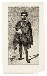 Tragický herec (Rouvière v roli Hamleta) od Édouard Manet