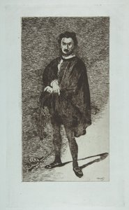 Tragický herec: Rouvière v roli Hamleta, 1865-66. od Édouard Manet