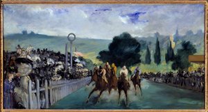 Závody v Longchamp od Édouard Manet