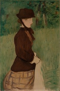 Mladá žena v zahradě od Édouard Manet
