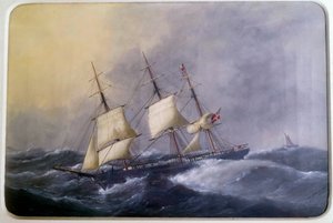 A Three Mats of Commerce v roce 1882 Akvarel od Edouarda Adama (1847-1929) 1882 Paříž, Musee de la Marine