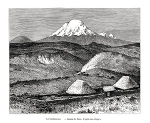 Mount Chimborazo, Ekvádor, 19. století od Edouard Riou