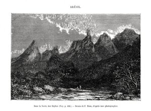 Serra dos Órgãos, Brazílie, 19. století. od Edouard Riou