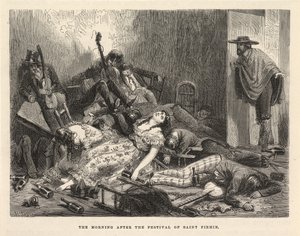 Ráno po svátku svatého Firmina, New York 1875 (rytina) od Edouard Riou
