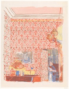 Interiér s růžovými závěsy I od Edouard Vuillard
